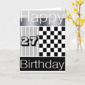 Carte Anniversaire 27 ans (Fleur jaune)
