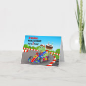 Carte Anniversaire 2 ans Petit-Fils Course de Dinosaure (Devant)