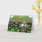 Carte Anniversaire #2 de petit gâteau de zombi (Fleur jaune)