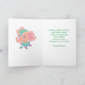 Carte Anniversaire 2, Elle Ballerina Elephant (Intérieur)