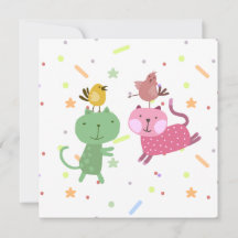 carte anniversaire 2 poulets 2 oiseaux