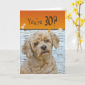 Carte Anniversaire 30 ans (Fleur jaune)