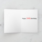 Carte Anniversaire 30 ans (Intérieur)