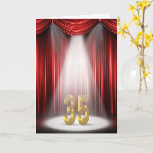 Carte Anniversaire 35 ans (Fleur jaune)
