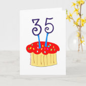 Carte Anniversaire 35 ans (Fleur jaune)