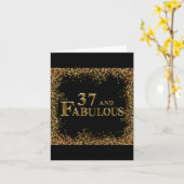 Carte Anniversaire 37 ans (Fleur jaune)