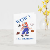 Carte Anniversaire : 3 Rd Anniversaire (Fleur jaune)