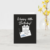 Carte Anniversaire 40 ans drôle et sarcastique  (Fleur jaune)