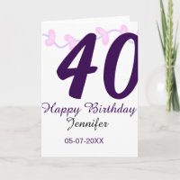 anniversaire 40 ans nom date année épingle florale