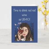 Carte anniversaire 40e (Fleur jaune)