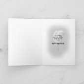 Carte anniversaire 40e avec Flamant rose rose tord (Intérieur)