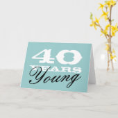 Carte anniversaire 40e pour les hommes et les femm (Fleur jaune)