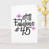 Carte Anniversaire 45 ans (Fleur jaune)