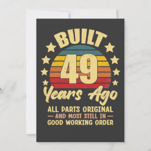 Carte Anniversaire 49 ans Vintage Construit il y a 49 an