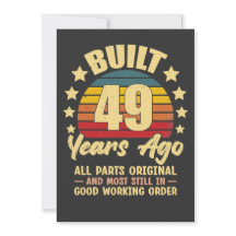 Anniversaire 49 ans Vintage Construit Il Y a 49 An