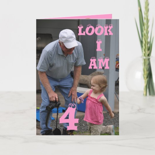 Carte Anniversaire 4 ans (Devant)