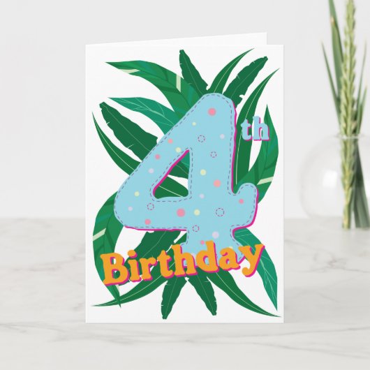 Carte Anniversaire 4 ans (Devant)