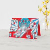 Carte anniversaire 4 juillet (Fleur jaune)