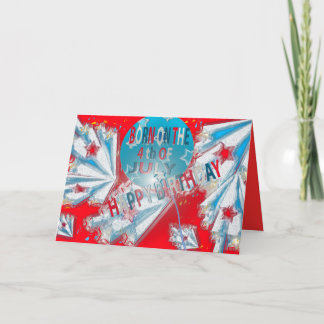 Carte anniversaire 4 juillet
