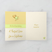 Carte Anniversaire 50e Golden 50 ans crème verte (Intérieur)