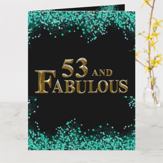 Carte Anniversaire 53 ans (Fleur jaune)