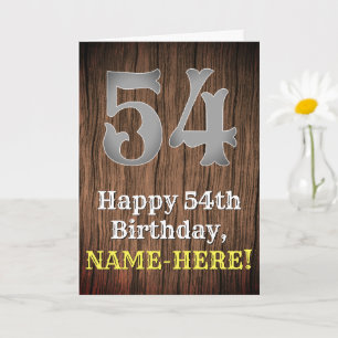 Carte Anniversaire 54e : Pays Inspiré par l'Ouest Look,