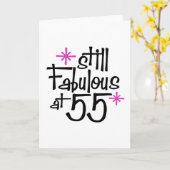 Carte Anniversaire 55 ans (Fleur jaune)