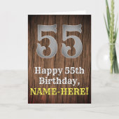 Carte Anniversaire 55e : Pays Inspiré par l'Ouest Look, (Devant)