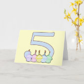 Carte Anniversaire 5 ans (Fleur jaune)
