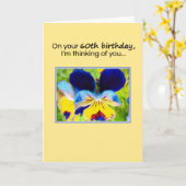 Carte Anniversaire 60 ans (Fleur jaune)