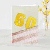 Carte Anniversaire 60 ans (Fleur jaune)