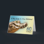 Carte anniversaire 60e<br><div class="desc">Cet alligator a un gros sourire parce que c'est ton anniversaire</div>