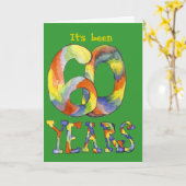 Carte anniversaire 60e (Fleur jaune)