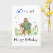 Carte anniversaire 60e (Fleur jaune)