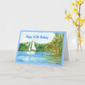 Carte anniversaire 60e (Fleur jaune)