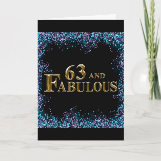 Carte Anniversaire 63 ans (Devant)