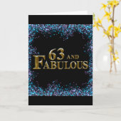 Carte Anniversaire 63 ans (Fleur jaune)