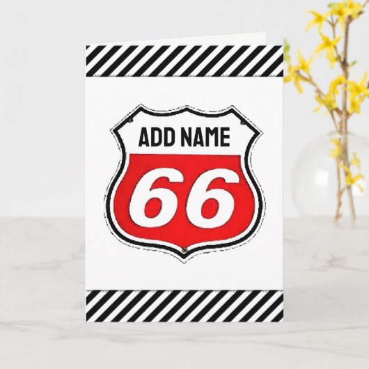 Carte Anniversaire 66 ans (Fleur jaune)