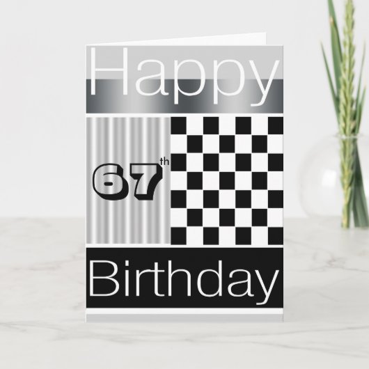 Carte Anniversaire 67 ans (Devant)