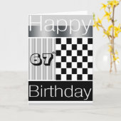 Carte Anniversaire 67 ans (Fleur jaune)