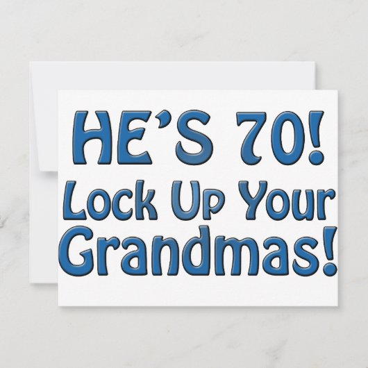 Carte Anniversaire 70 ans (Devant)