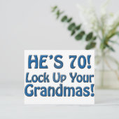 Carte Anniversaire 70 ans (Debout devant)