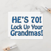 Carte Anniversaire 70 ans (Devant/Arrière en situation)