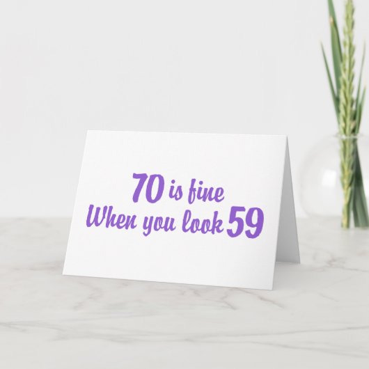 Carte Anniversaire 70 ans (Devant)