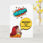 Carte Anniversaire 70 ans personnalisé Bande dessinée vi (Fleur jaune)