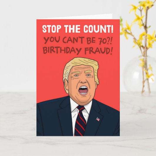 Carte anniversaire 70e (Fleur jaune)