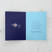 Carte Anniversaire, 70ème, Fleurs vives et colorées (Intérieur)