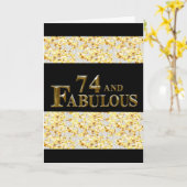 Carte Anniversaire 74 ans (Fleur jaune)