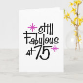 Carte Anniversaire 75 ans (Fleur jaune)