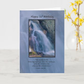 Carte Anniversaire, 79ème, Religieux, Cascade de montagn (Fleur jaune)